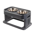 Adjustable Elevated Pet Feeding Bowl Stainless Steel