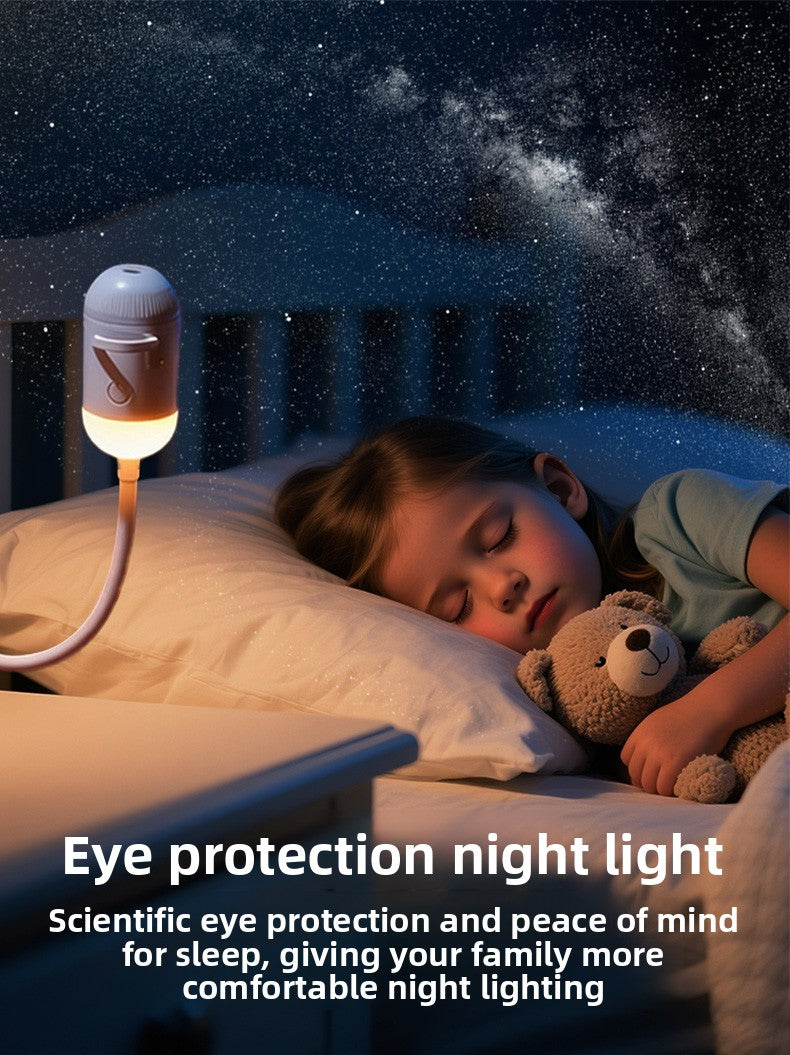 Voice Activated Star Projection Night Light with Eye Protection