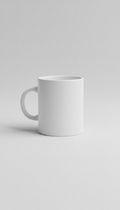 Matte white ceramic mug