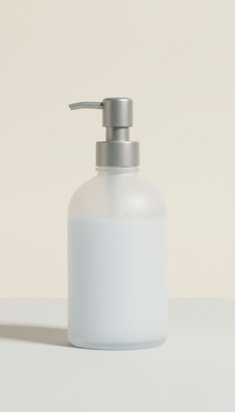 Frosted pump hand soap dispenser