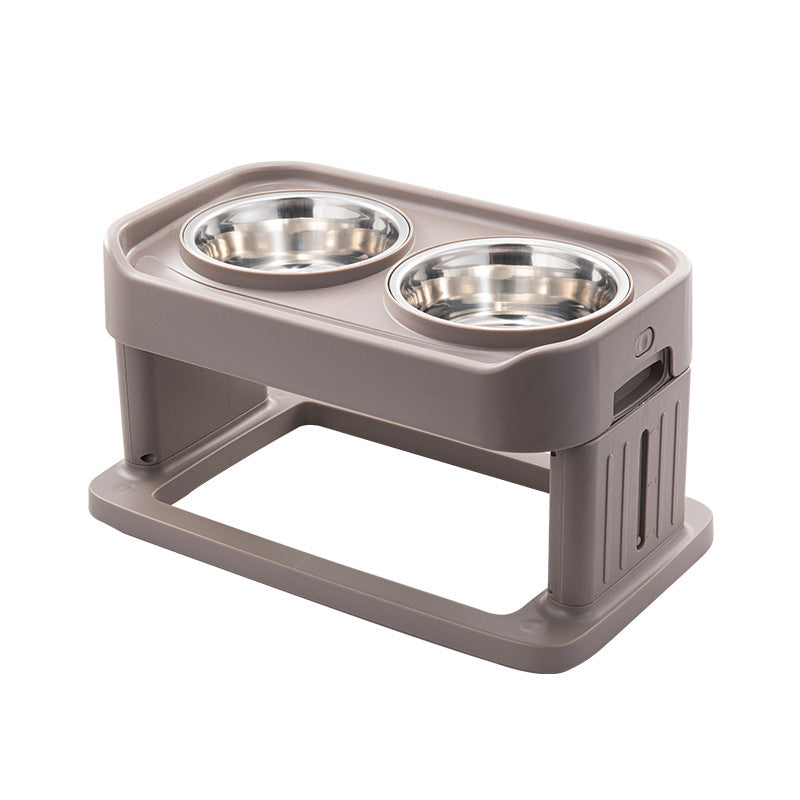 Adjustable Elevated Pet Feeding Bowl Stainless Steel
