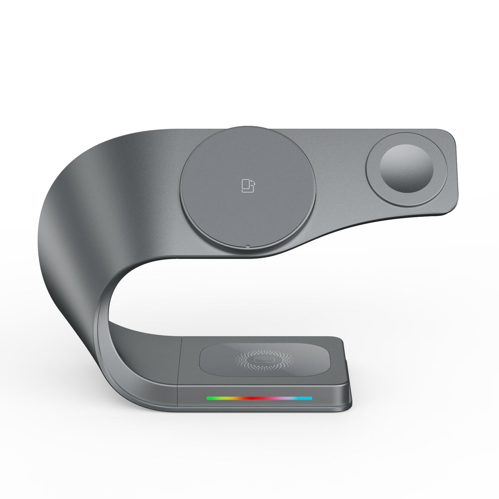 Metal Magnetic Three-in-One Wireless Charger