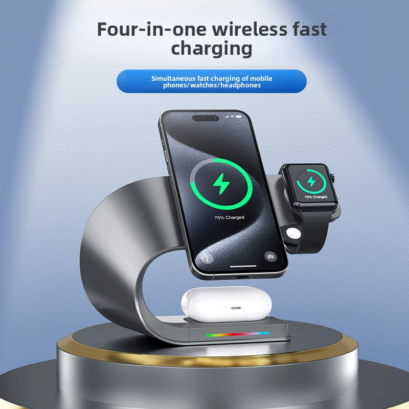 Metal Magnetic Three-in-One Wireless Charger