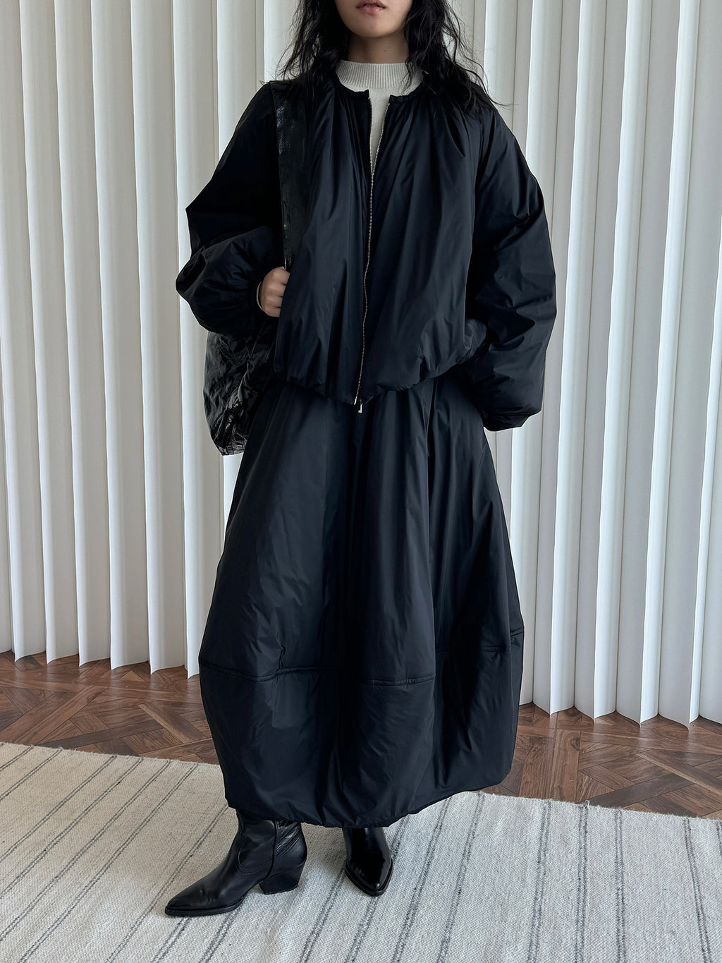Winter Floral Cotton-padded Coat